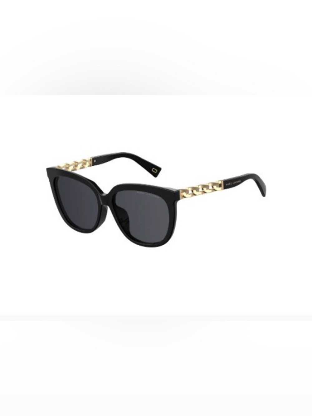 Marc Jacobs 334/F/S Black sunglasses gold chain detail classic Audrey Hepburn